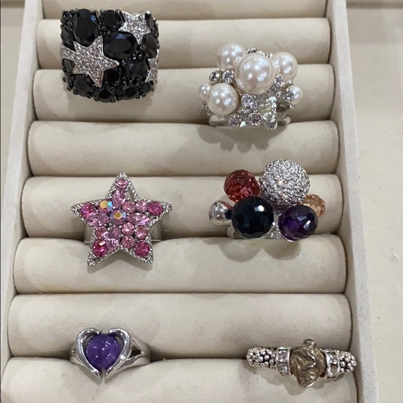 Lot of 6 fashion rings - Picture 1 of 13